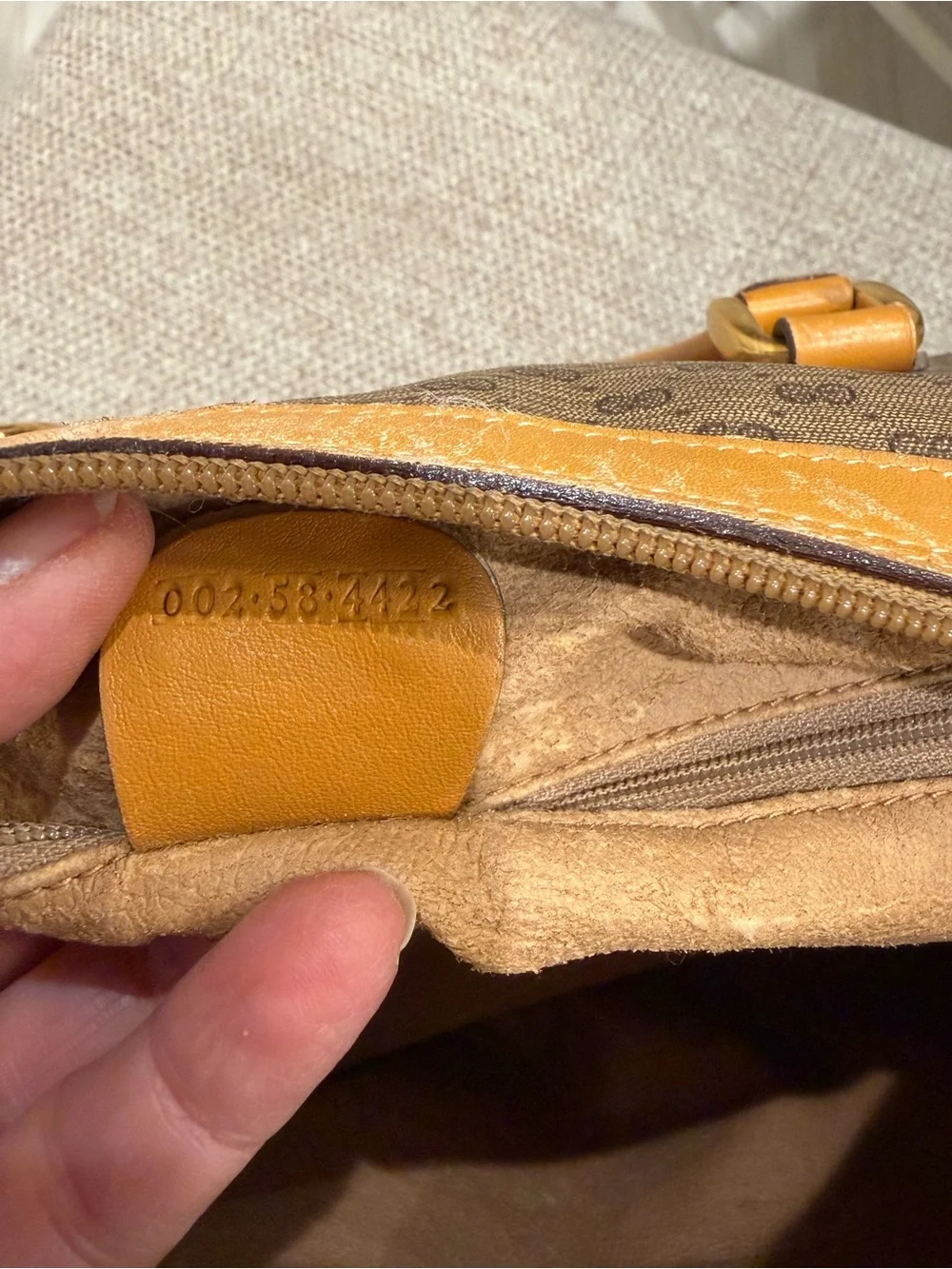 Gucci Tan vintage Micro GG Boston Satchel